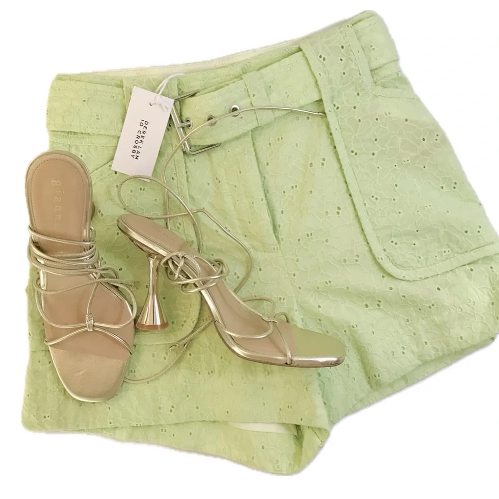 Derek Lam 10 Crosby Monterey Matcha Green Shorts - Picture 2 of 15